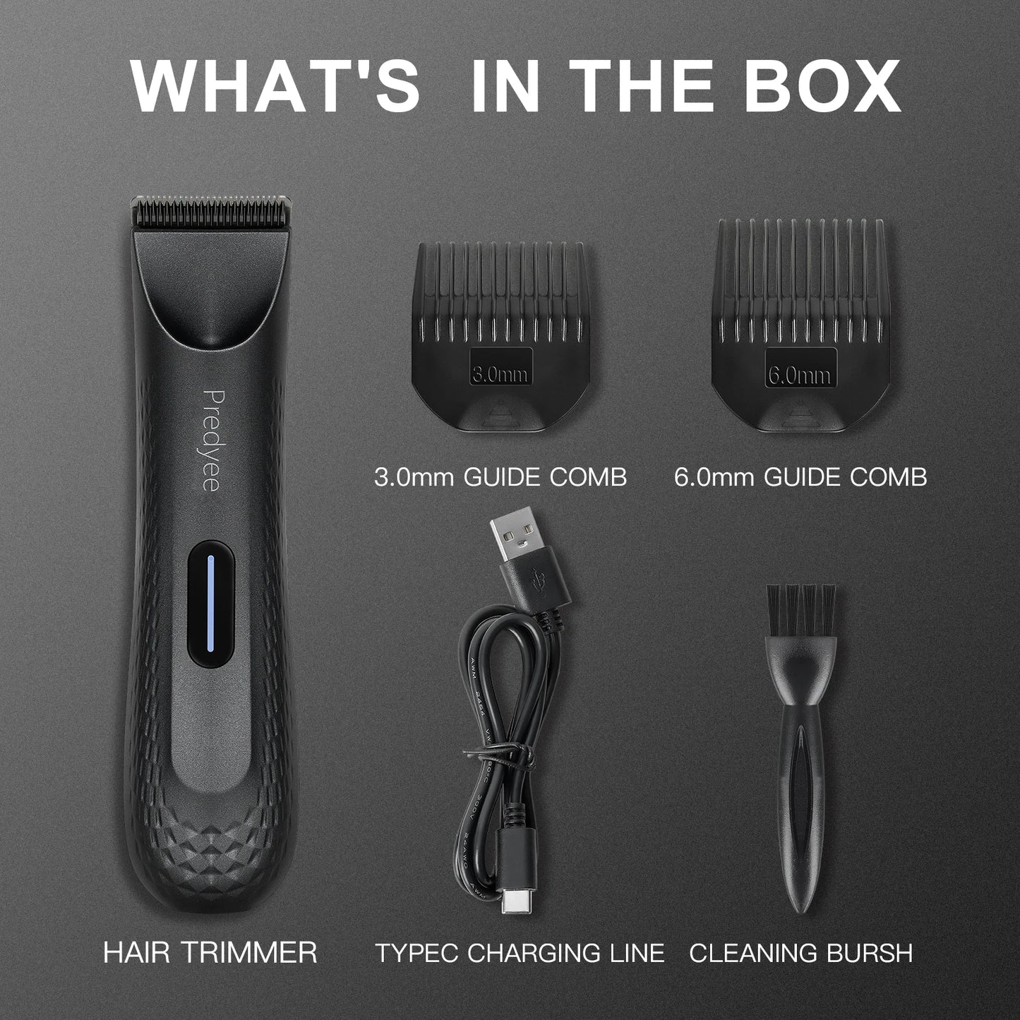 Electric Groin Hair Trimmer for Men,Body Groomer & Pubic Waterproof Hair Trimmer,Replaceable Ceramic Blade